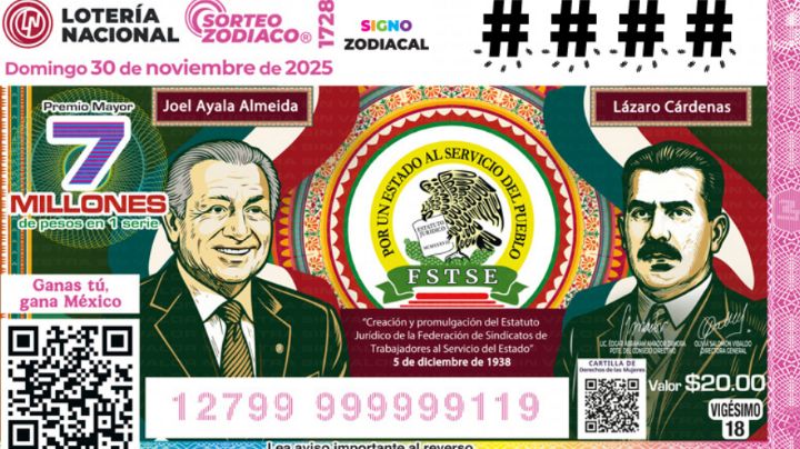 Lista COMPLETA de GANADORES Sorteo Zodiaco No. 1728 de Lotería Nacional, HOY domingo 30 de NOVIEMBRE