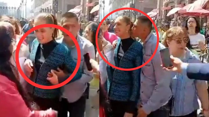 (VIDEO) "La tocó toda": Sujeto ACOSA a Claudia Sheinbaum durante acto público en Centro Histórico