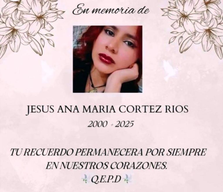 Ana María Cortez Ríos, quien era trabajadora de Waldo's y tenía 25 años