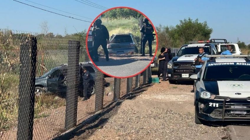 Alerta en Cajeme: Vehículo sospechoso termina en un dren tras intensa persecución policial