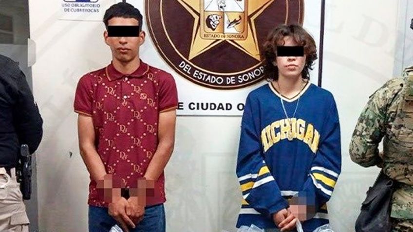 Arrestan a joven pareja en Ciudad Obregón; tenían en su poder arma larga y diversas drogas