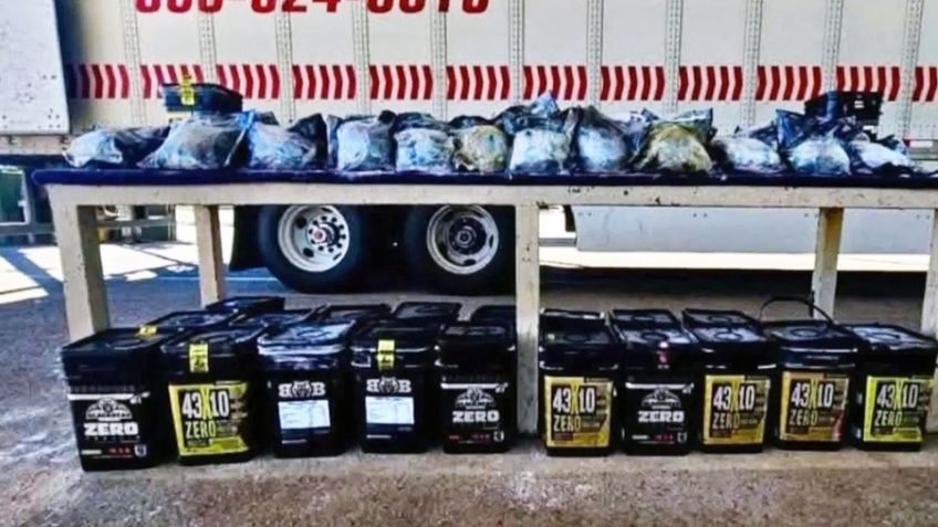 Descubren 60 kilos de crystal ocultos en botes de suplemento; iban de Hermosillo a Mexicali