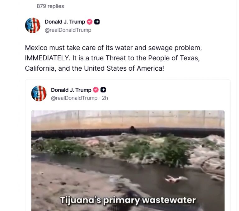 Publicación de Donald Trump 