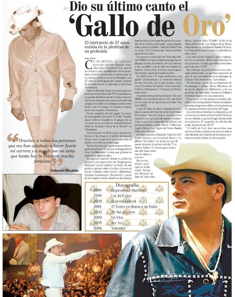 60 años, 60 historias: El trágico adiós de Valentín Elizalde el 'Gallo de Oro'