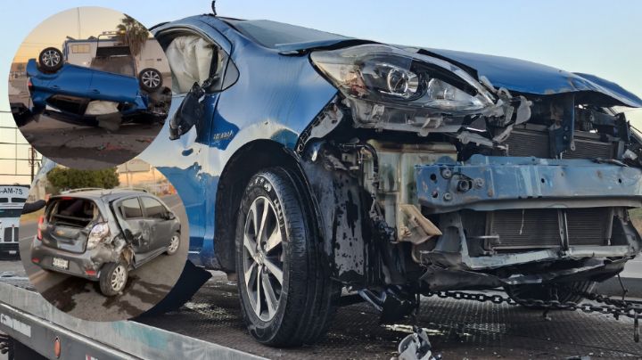FOTOS: Conductor SE QUEDA DORMIDO al volante y causa TREMENDA VOLCADURA en entrada sur de Ciudad Obregón