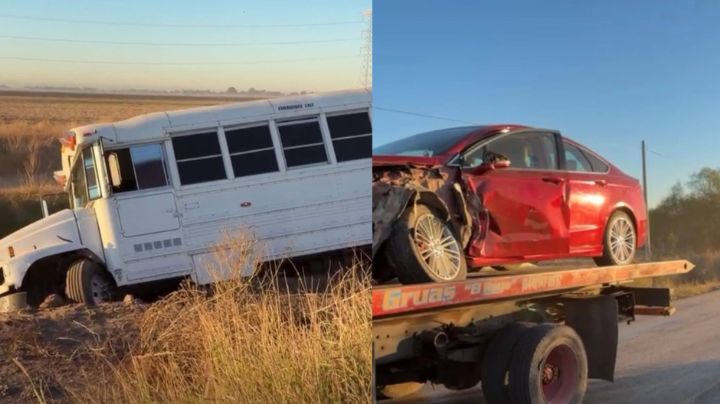 FOTOS: Choque entre camión de personal de maquiladora y auto deja 20 LESIONADOS en el Valle del Yaqui