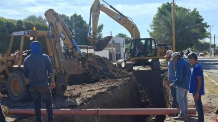 Oomapas Navojoa avanza en los trabajos de rehabilitación de colectores sanitarios