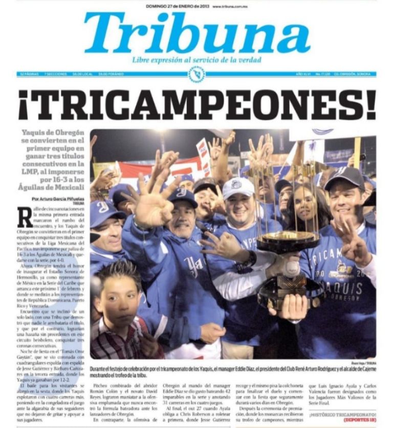 60 años, 60 historias: El día que Yaquis de Ciudad Obregón hizo historia