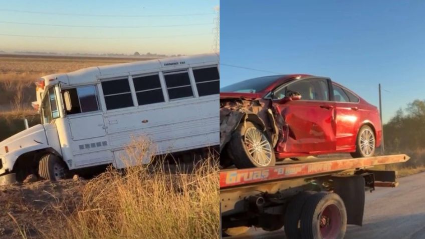 FOTOS: Choque entre camión de personal de maquiladora y auto deja 20 LESIONADOS en el Valle del Yaqui