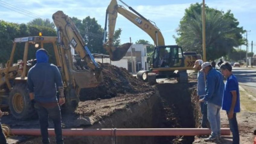 Oomapas Navojoa avanza en los trabajos de rehabilitación de colectores sanitarios