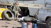Foto ilustrativa de la nota titulada: Fatal accidente laboral: Fallece hombre tras explotarle neumático de tráiler en Nogales