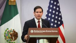 Foto que representa a Marco Rubio, secretario de Estado de los Estados Unidos, dice que "México está cooperando más que nunca con EU en seguridad"