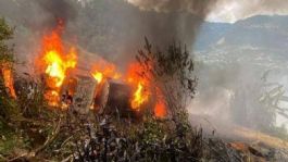 Foto que representa a FATAL accidente: Vuelca pipa con chapopote y se incendia en Chiapas; hay un MUERTO