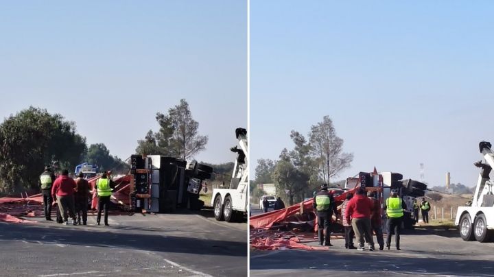 ACCIDENTE en la autopista México-Pachuca HOY: Volcadura de tráiler y camioneta deja 2 víctimas