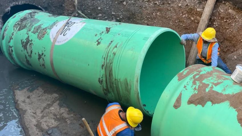 Rehabilitación del Colector del Vado del Río en Hermosillo entra en su recta final con 70% de avance