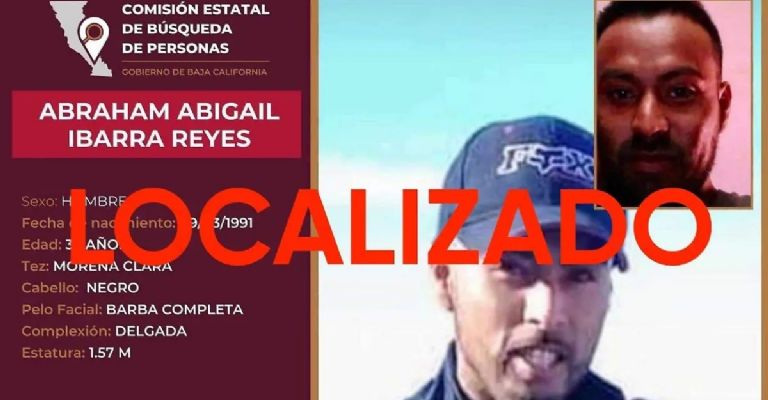 Localizan con vida a Abraham Ibarra Reyes, originario de Puerto Peñasco, Sonora.