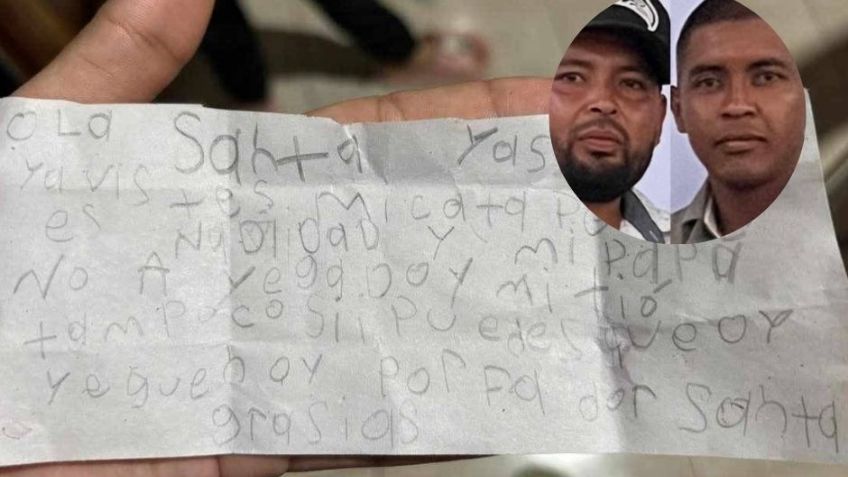 Niña de Ciudad Obregón escribe carta a Santa Claus para pedir el regreso de su padre y su tío desaparecidos