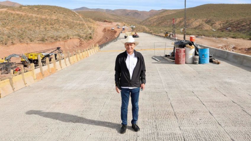 Alfonso Durazo supervisa avance del 80% de la carretera Bavispe- Nuevo Casas Grandes