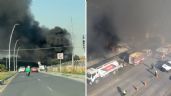 Foto ilustrativa de la nota titulada: Fuerte incendio en almacén de cartón genera una intensa movilización en el norte de Monterrey