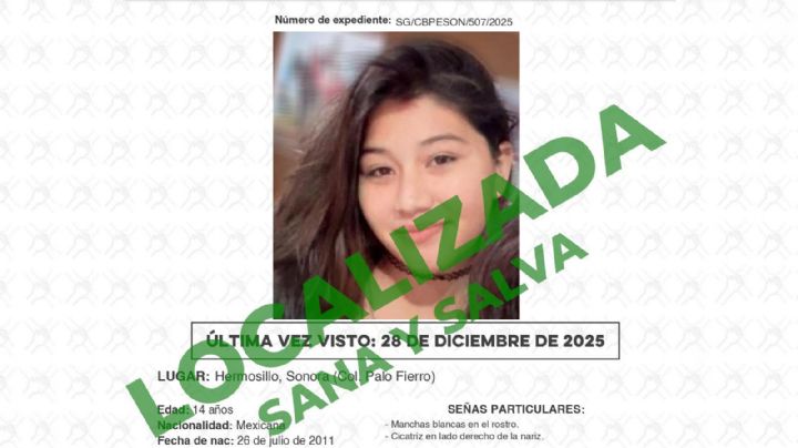 Ya está en casa: Hallan con vida a la menor Monserrat Abbysai tras desaparecer en Hermosillo