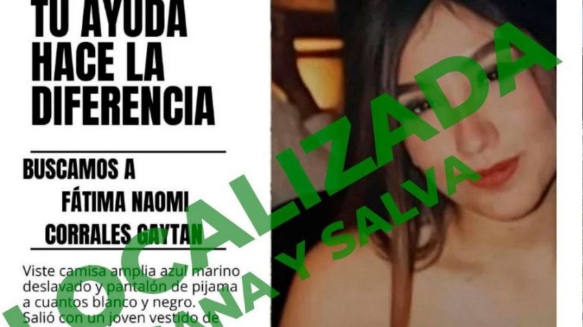 Fin de la búsqueda: Localizan con vida a Fátima Naomi; FGJES confirma que su ausencia fue voluntaria