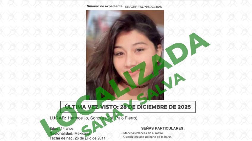 Ya está en casa: Hallan con vida a la menor Monserrat Abbysai tras desaparecer en Hermosillo