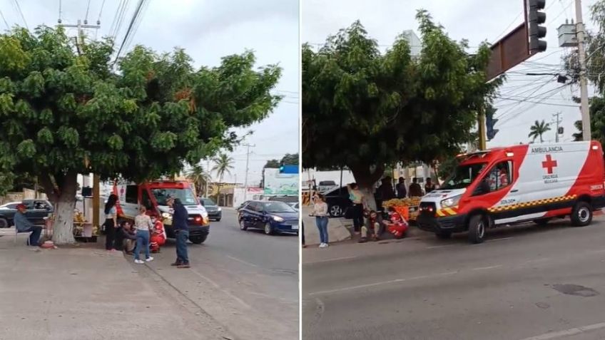 Choque en Ciudad Obregón: Conductora se pasa el alto y embiste a motociclista en la calle 200
