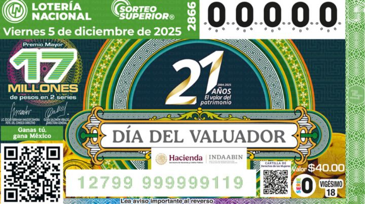 Lista COMPLETA de GANADORES del Sorteo Superior No. 2866 de la Lotería Nacional HOY viernes 5 de DICIEMBRE