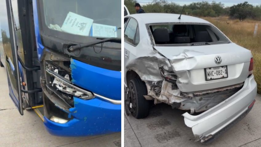 Impactante carambola en la Navojoa–Obregón: varios vehículos quedan destrozados, pero todos salen ilesos