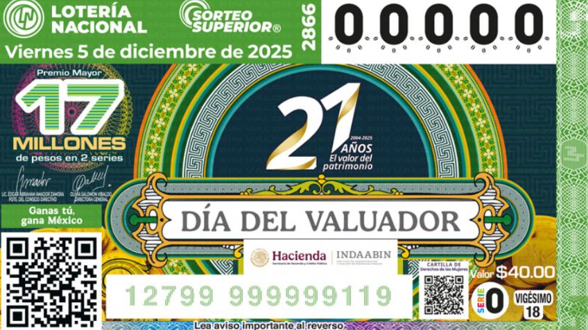 Lista COMPLETA de GANADORES del Sorteo Superior No. 2866 de la Lotería Nacional HOY viernes 5 de DICIEMBRE