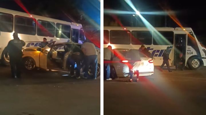 Nogales: Choque entre taxi y transporte de personal paraliza el Periférico Colosio; hay un lesionado