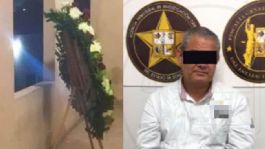 Foto que representa a Manda corona fúnebre a su pareja para amenazarla de muerte: Francisco 'N' es vinculado por violencia familiar en Guaymas