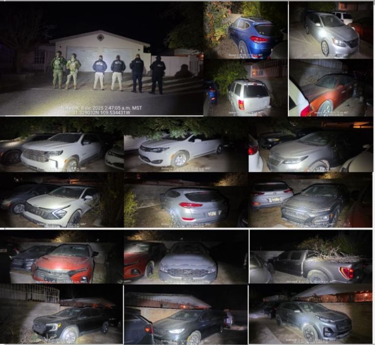 Decomisan 24 vehículos en Agua Prieta; 18 tienen reporte de robo en EU