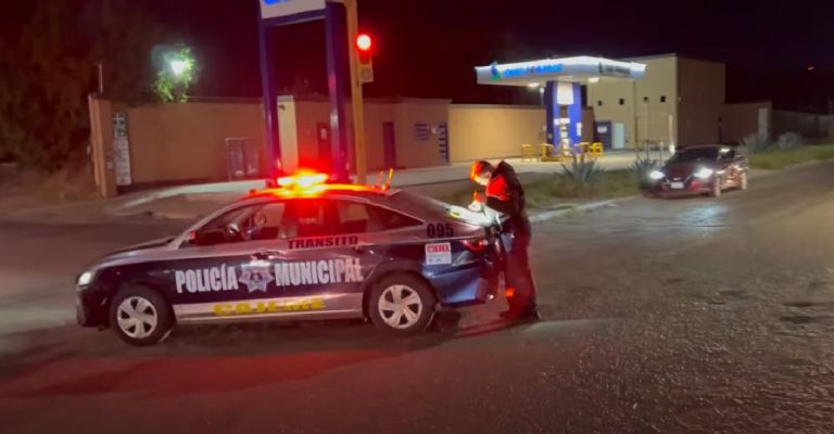 Una unidad de Tránsito Municipal se trasladó al lugar para realizar el peritaje correspondiente.