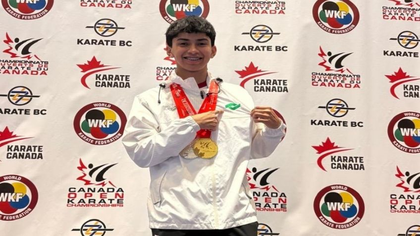 Alumno del Conalep en Sonora gana oro y plata en campeonato internacional de karate