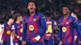 Foto que representa a Jules Koundé se lleva doblete en la victoria del Barcelona sobre el Frankfurt de la Champions League