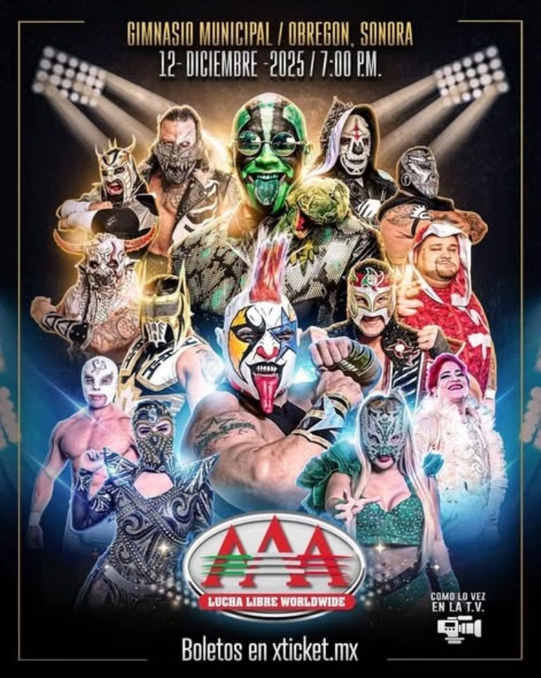 La estrella de Triple A y WWE, Psycho Clown, encabezará junto a Mr. Iguana gran cartel de lucha libre en Ciudad Obregón 