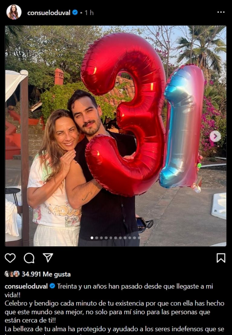 Consuelo Duval celebra el cumpleaños de Michele Duval