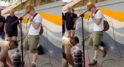 Shock en la música: Detienen a Ed Sheeran en plena presentación en la calle; esto pasó