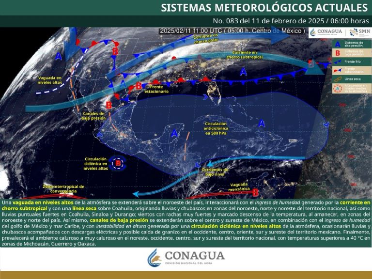 Pronóstico del clima en México para HOY martes 11 de febrero. Foto: Facebook