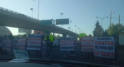 Colapsa Periférico Norte por manifestación a la altura del Parque Naucalli, en Naucalpan