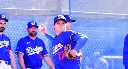 Shohei Ohtani lanza su primera sesión del bullpen como jugador de los Dodgers