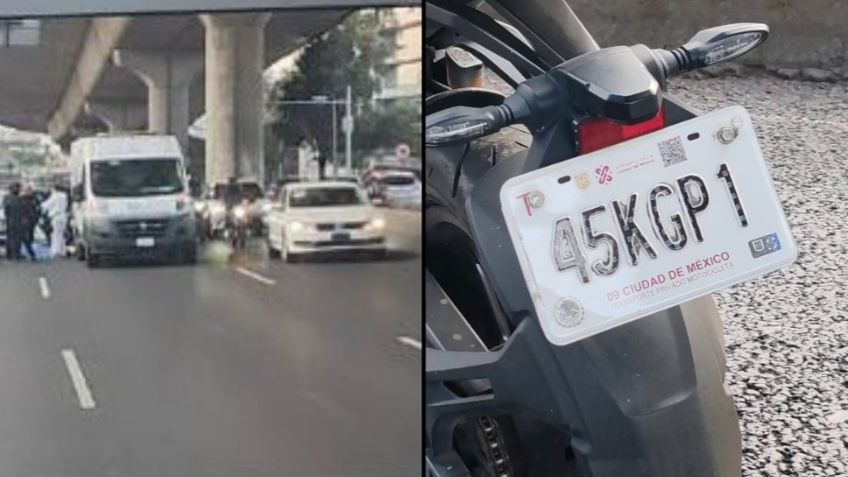 VIDEO: Motociclista muere al caer sobre Periférico, a la altura de Constituyentes