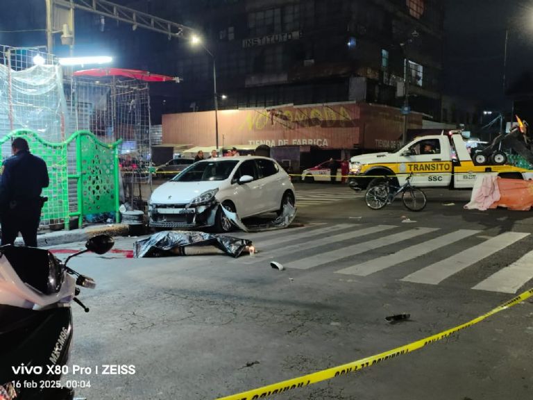 Motociclista muerto en La Merced