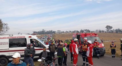 Fuerte accidente en la carretera Toluca-Atlacomulco deja 40 lesionados y caos vial