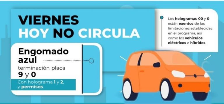 Programa Hoy No Circula en CDMX y Edomex 21 de febrero