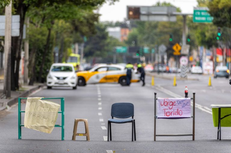 Bloqueo en la México-Tacuba