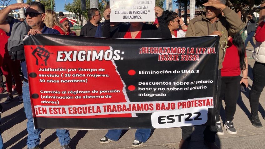 Reforma al Issste paraliza la educación de Sonora; magisterio se manifiesta