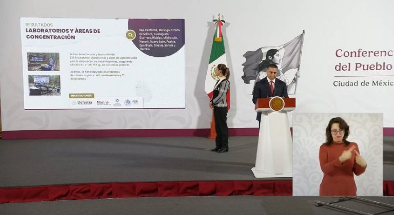 El secretario de Seguridad, Omar García Harfuch, compartió el reporte de seguridad en México. Foto: Gobierno de México