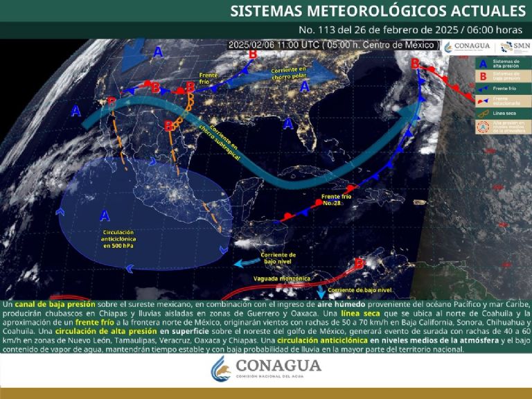 Conoce el pronóstico del clima para HOY miércoles 26 de febrero. Foto: Conagua
